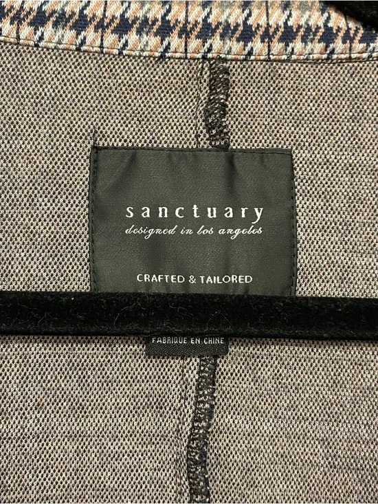 Sanctuary Black & White Knit Houndstooth Blazer - Picture 4 of 5